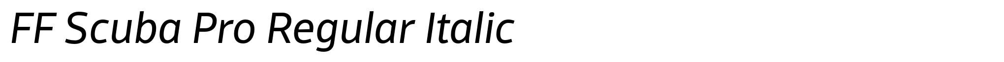 FF Scuba Pro Regular Italic image